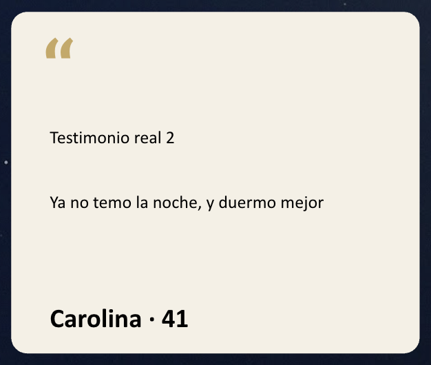 Testimonio de Carolina, 41 años
