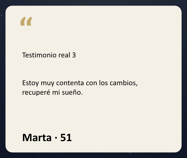 Testimonio de Marta, 51 años